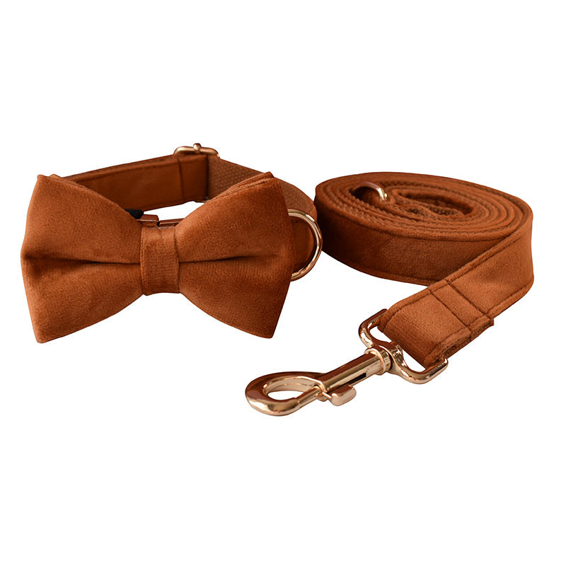 Ancient Pottery Velvet Dog Leash Pet Neck Collar