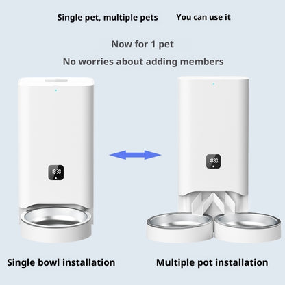 Multiple Smart Pet Automatic Feeders With Timed And Quantitative Feeding