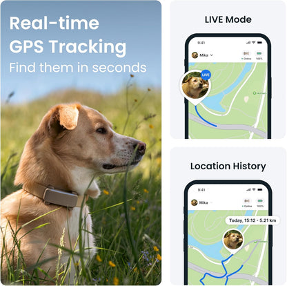 Tractive GPS Dog Tracker | 2025 Edition | Market Leader | Real-time Location Tracking | Escape Alerts | Activity Monitoring | Health Alerts | Bark Monitoring (Brown)