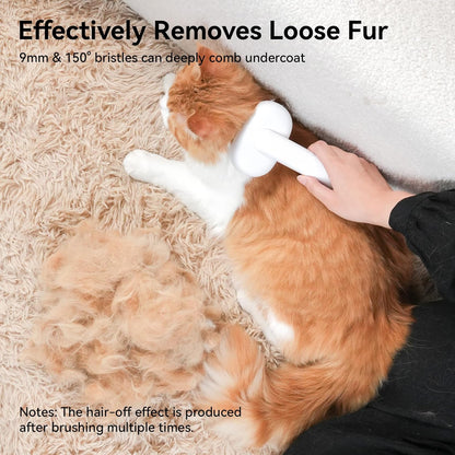 Release Button, Cat Brushes for Indoor Cats Shedding, Cat Brush for Long or Short Haired Cats, Cat Grooming Brush Cat Comb for Kitten Rabbit Massage Removes Loose Fur, White
