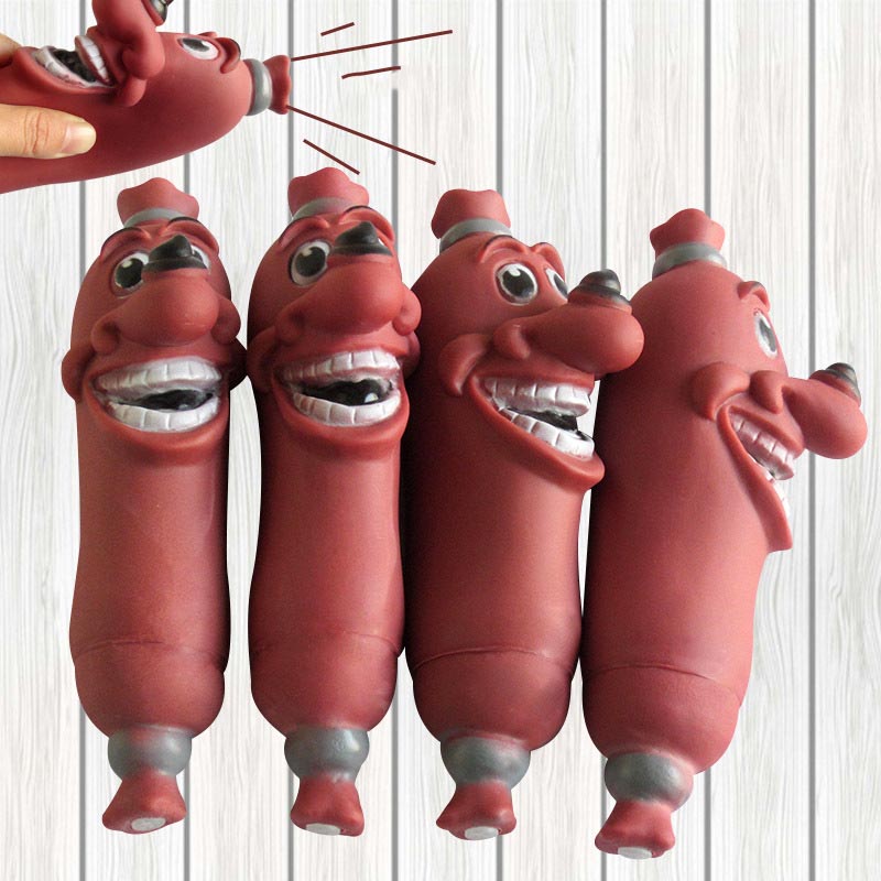 Creative Cartoon Vocal Sausage Pet Toy