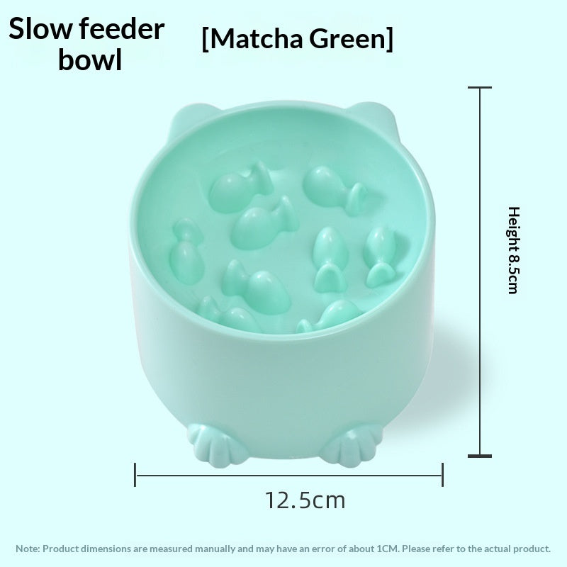 Solid Color Minimalism Slow-feeding Anti-choking Pet Bowl