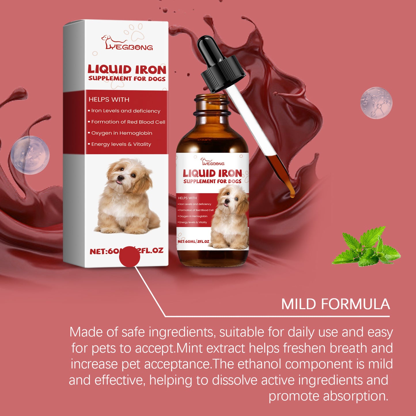 Care For Pet Dogs Mild Ingredients Help Absorb Care Supplements