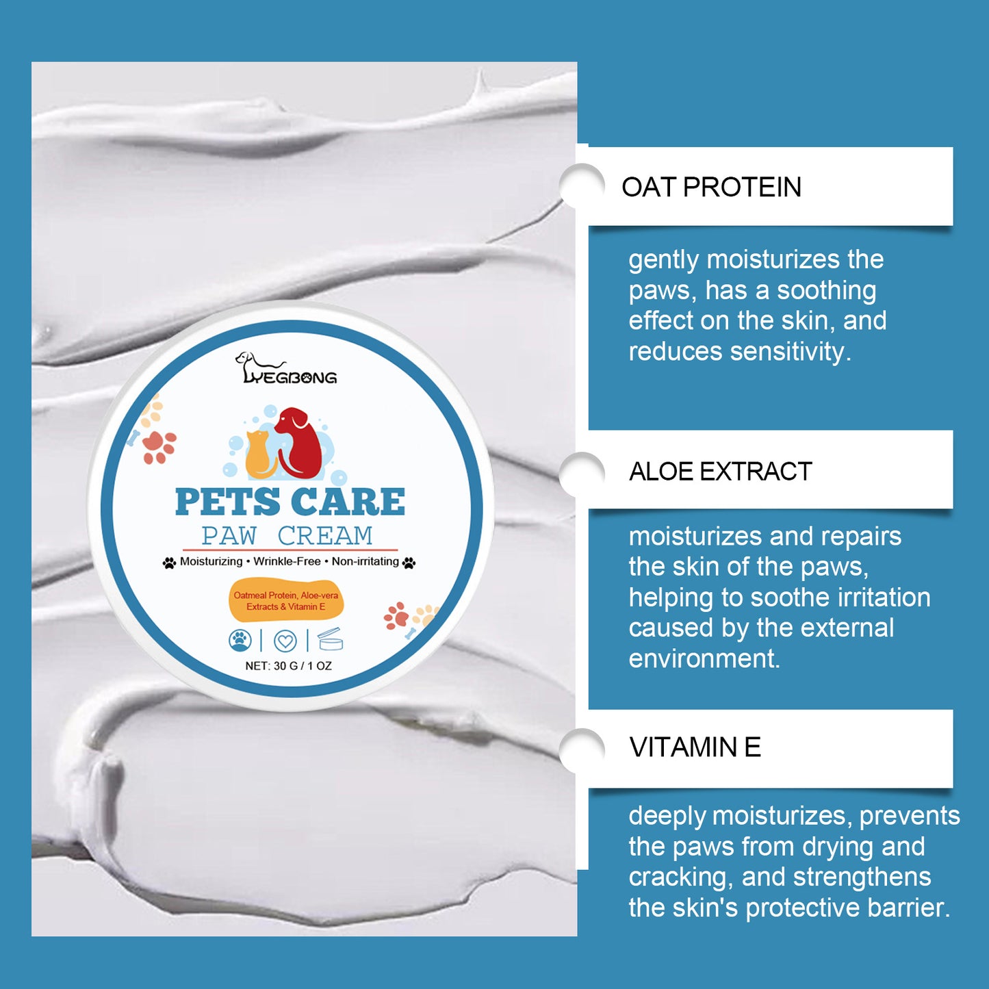 Pet Paw Care Cream Deep Moisturizing